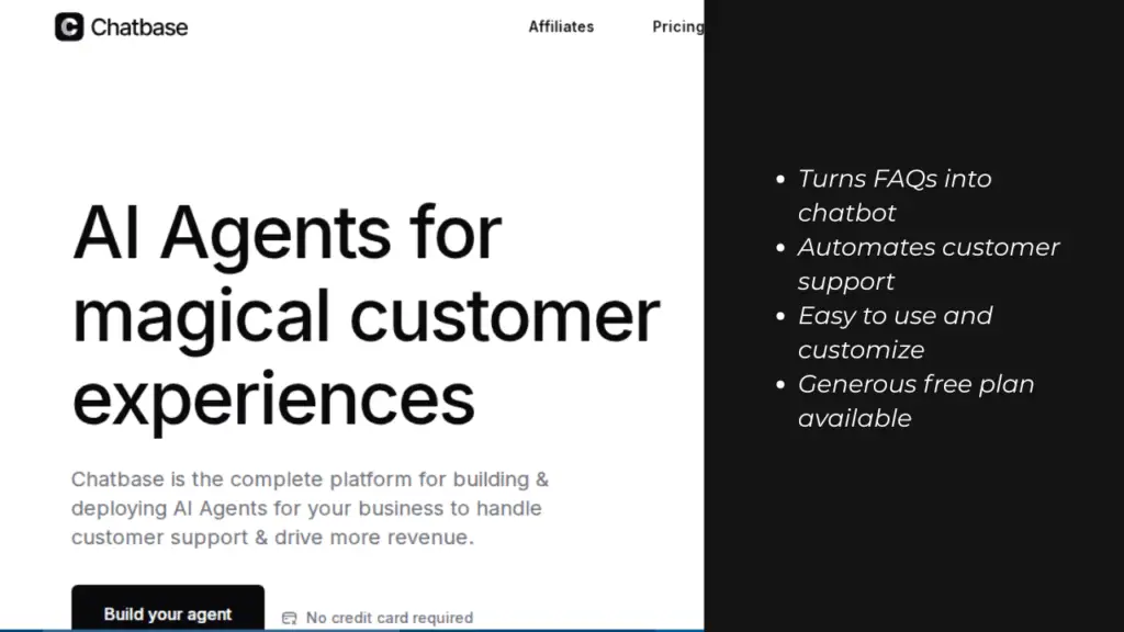 Best AI Tools for Small Business in May 2025 7 Chatbase AI Tool interface