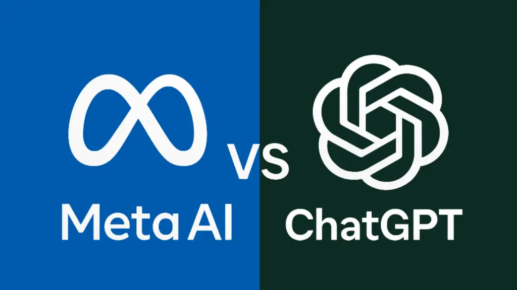 Image showing logo of Meta AI and Chat Gpt