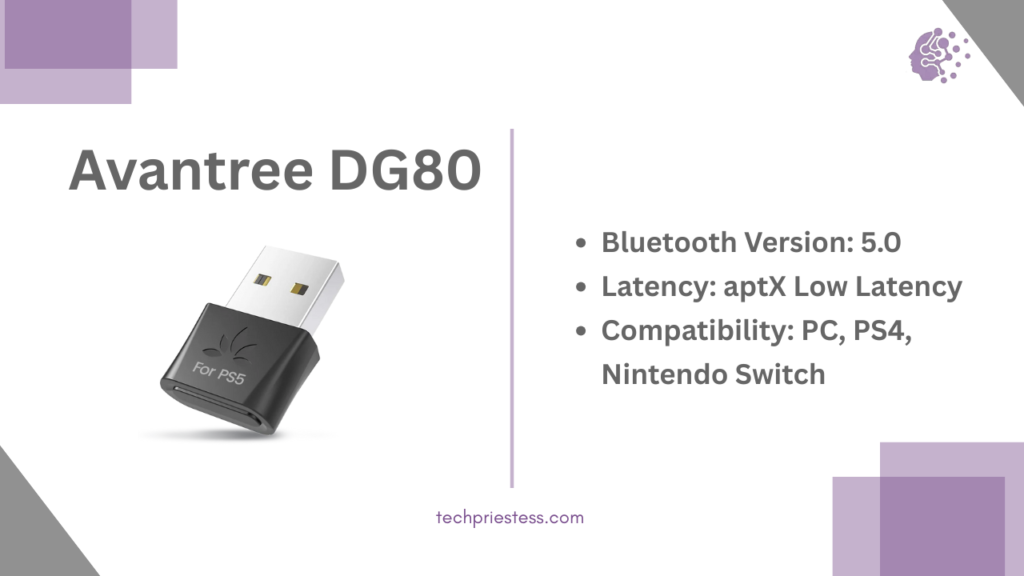 Avantree DG80 Bluetooth Adpater for PS5
